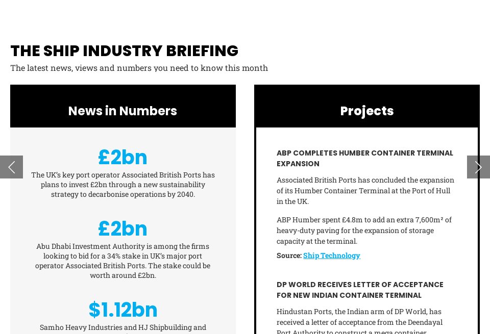 Shipping Industry Briefing Ship Technology Global Issue March