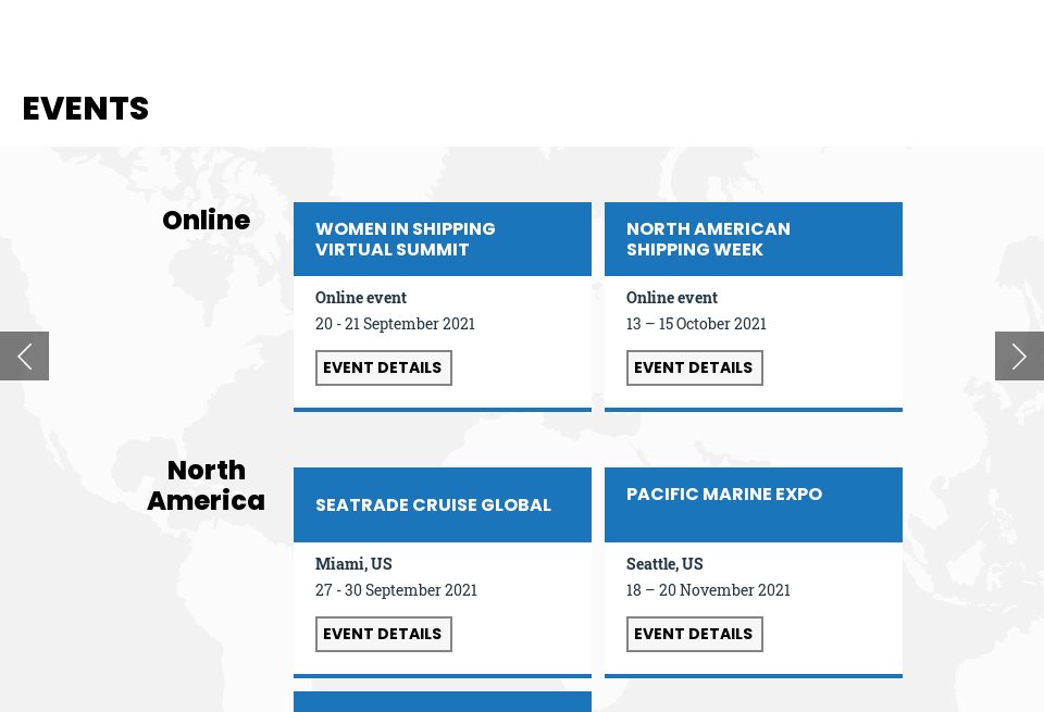 Shipping Events Events - Ship Technology Global | Issue 78 | September 2021